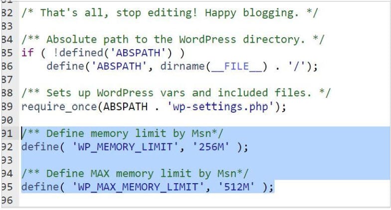 define( 'WP_MEMORY_LIMIT', '256M' );