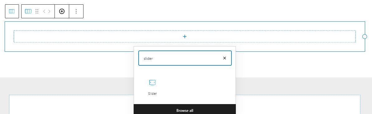 Add the slider block