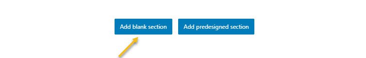 adding a blank section