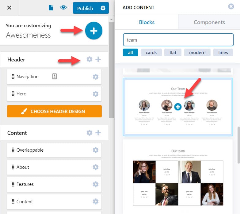 Adding blocks to a WordPress page