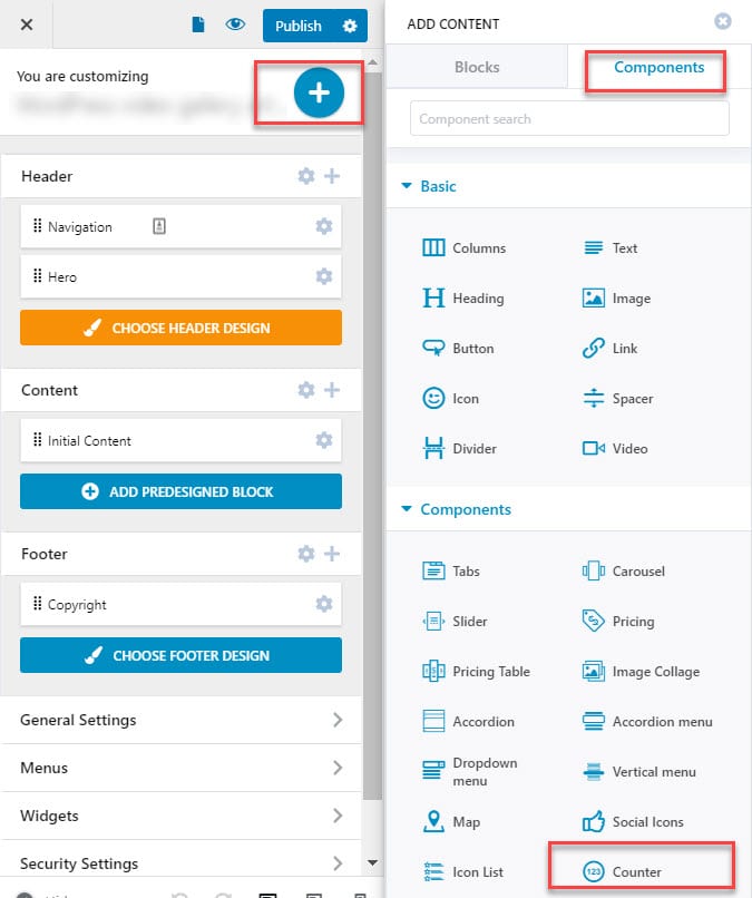 Add the counter component