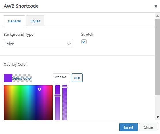 Choose a background color using Advanced WordPress Background plugin