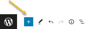 click on the plus sign to open the block inserter