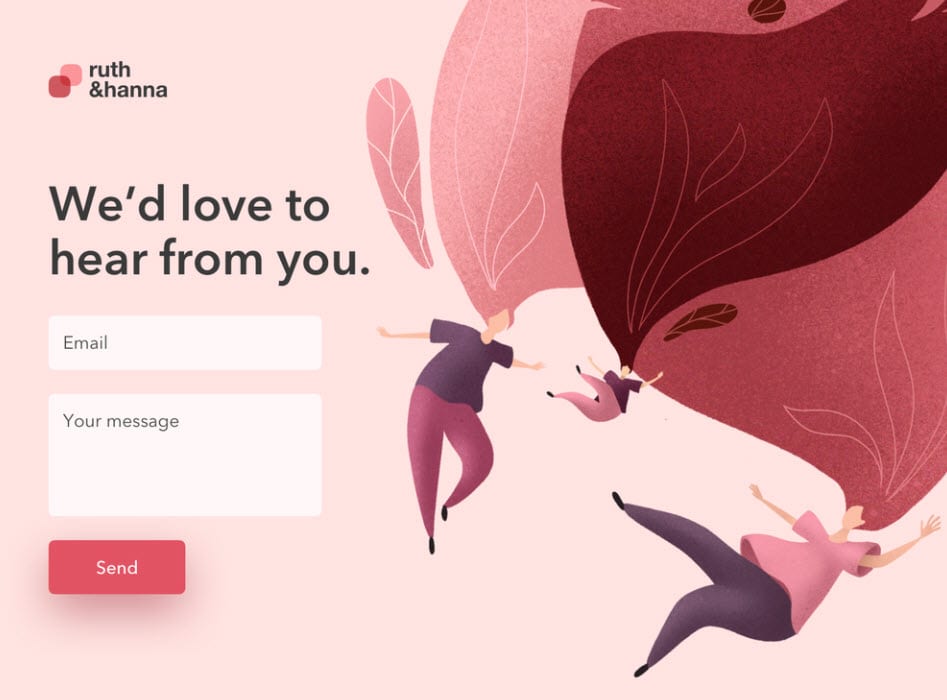 Dribbble contact form example