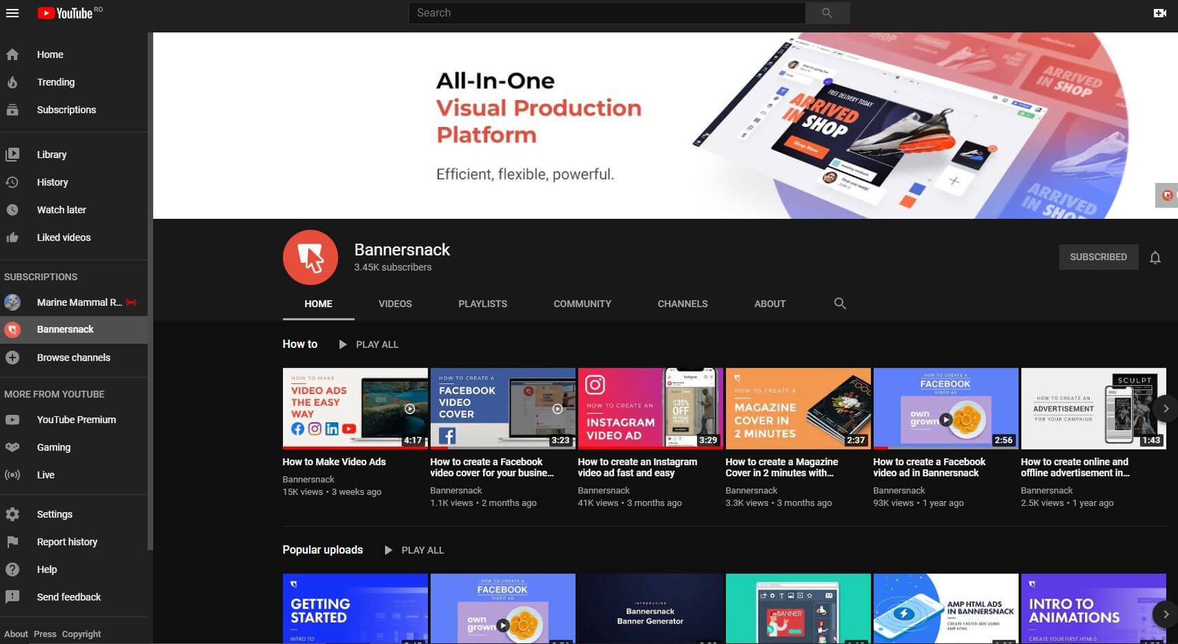 Bannersnack youtube channel