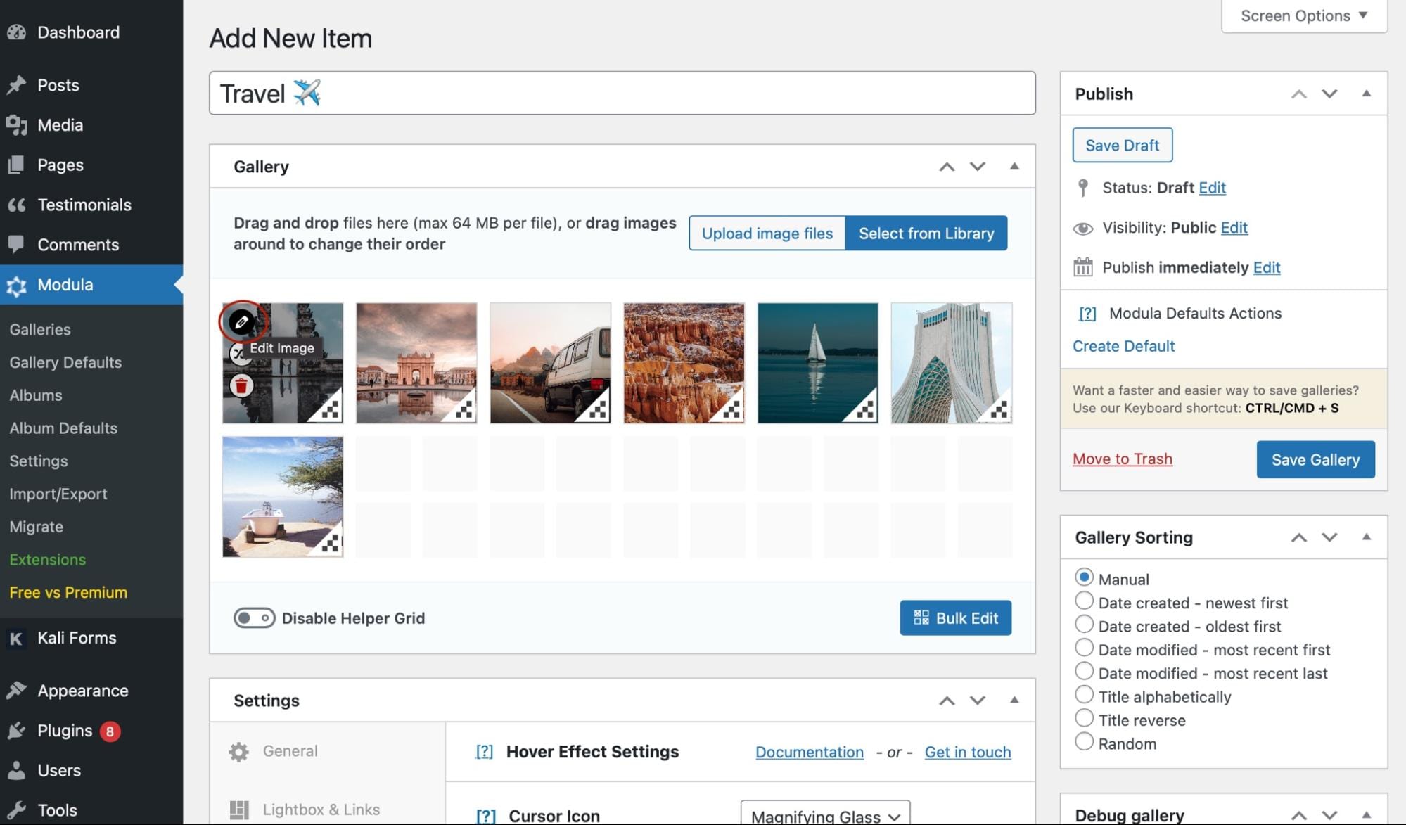 More WordPress gallery customizations