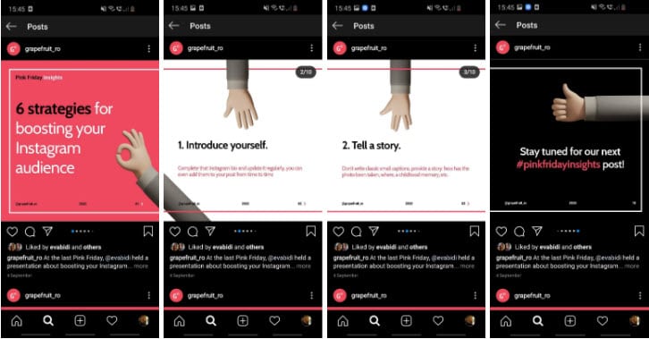 Instagram repurposed Newsletter content