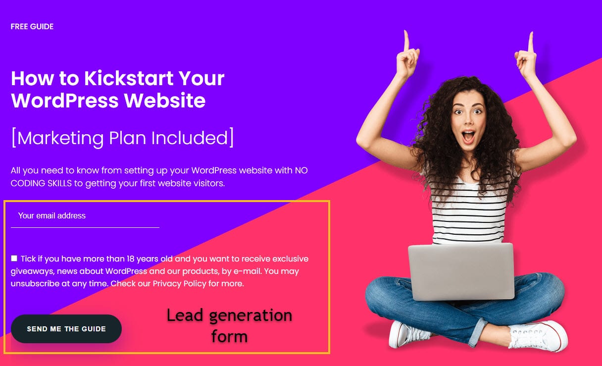 lead generation form example