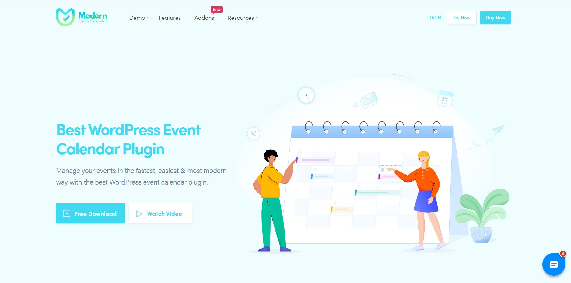 modern events calendar