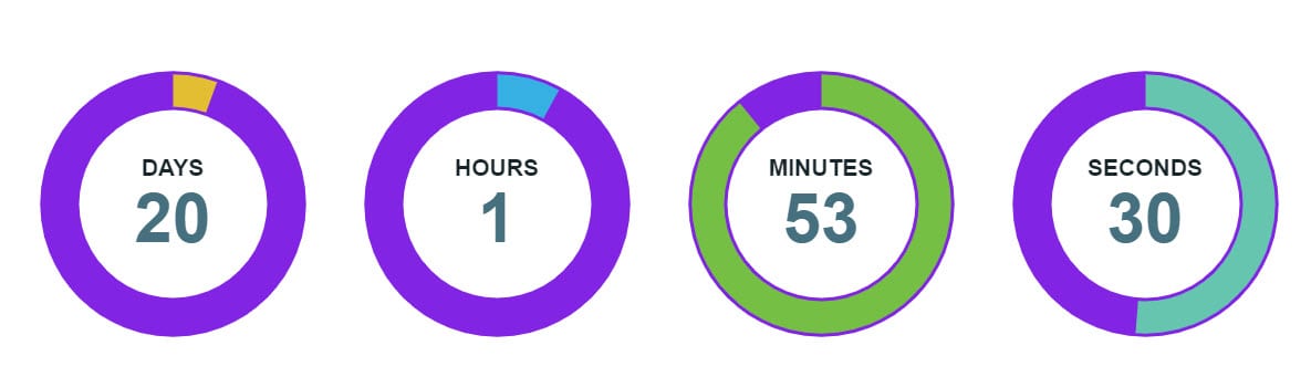 my WordPress countdown timer