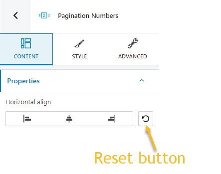Pagination numbers - content