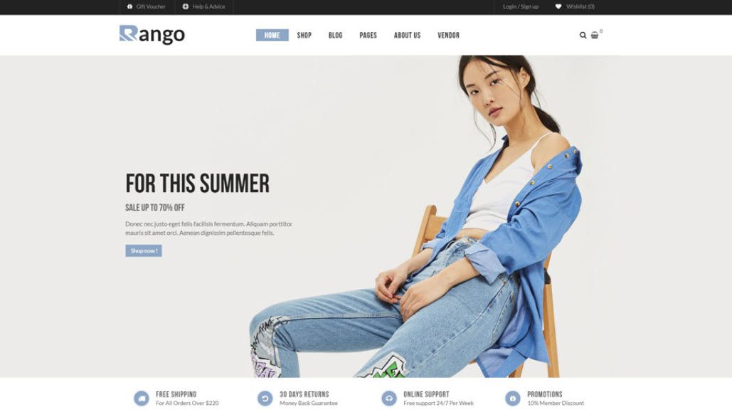 rango woocommerce fashion shop