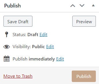 save or schedule a blog post in WordPress