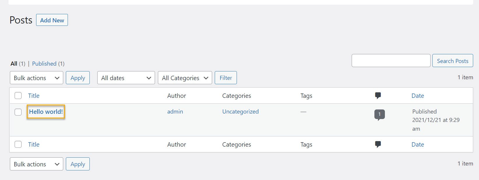 enable wordpress comments