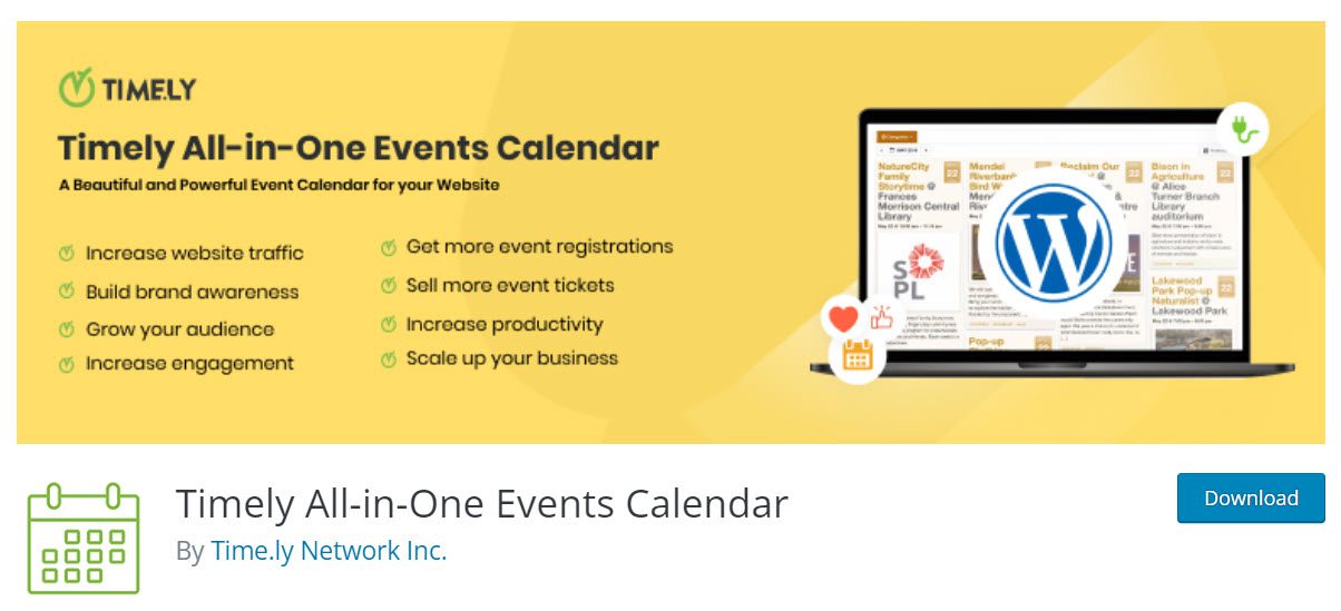 timely all in one events calendar