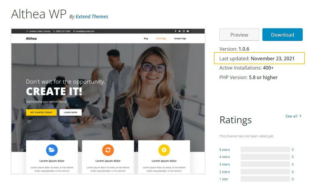WordPress theme updates