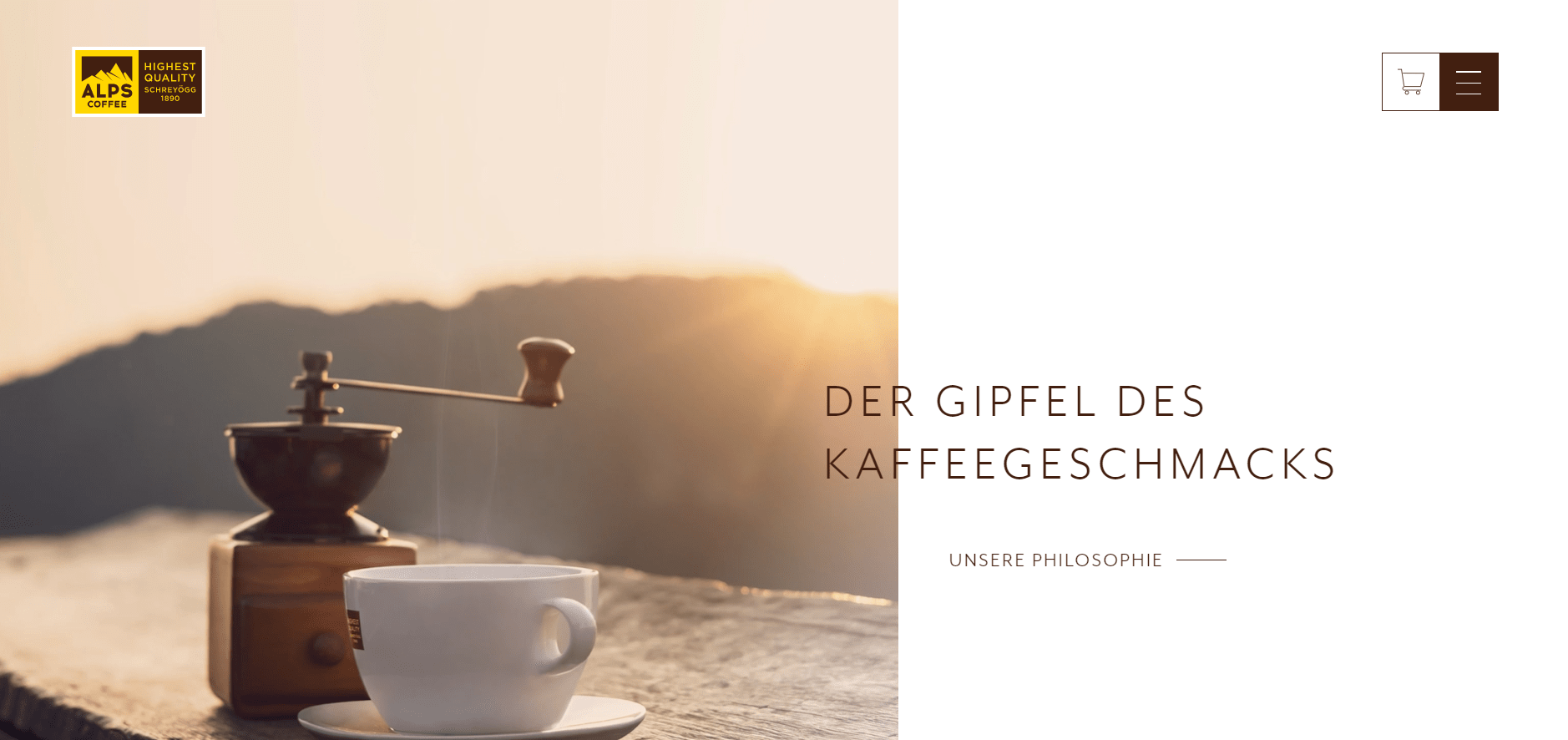 Alps Coffee brown color palettes