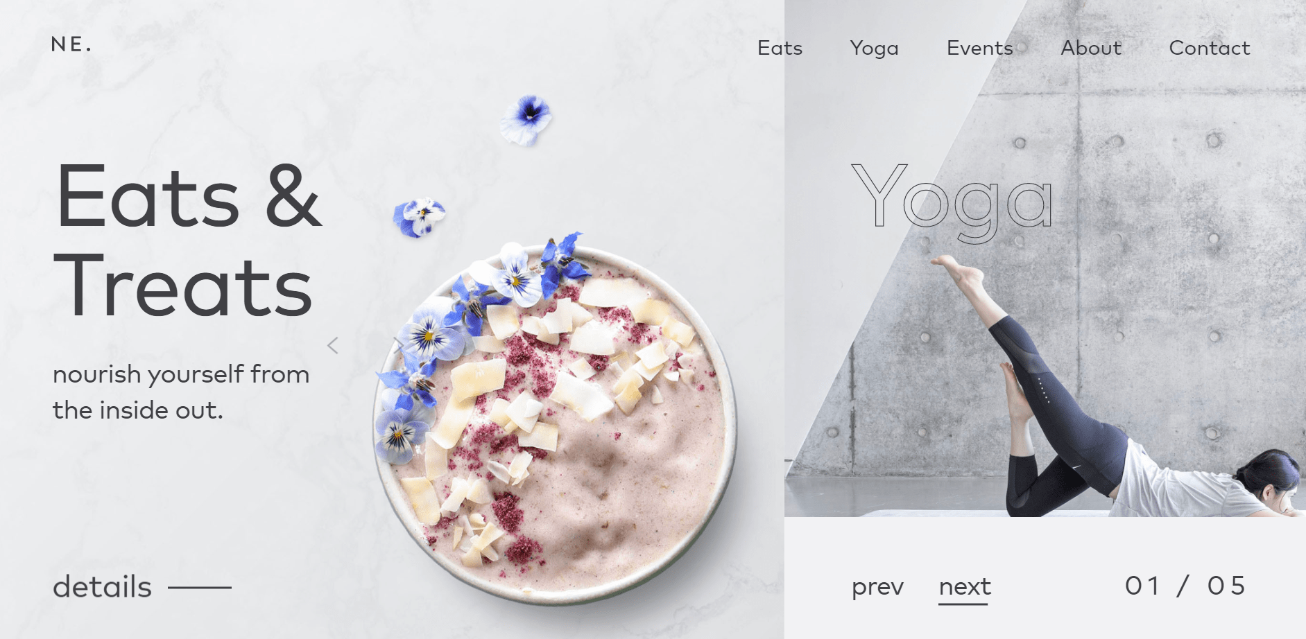 asymmetrical layout - part of this year's WordPress web design trends