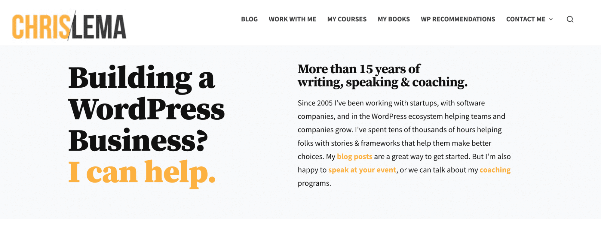 Landing page example linked to Instagram account
