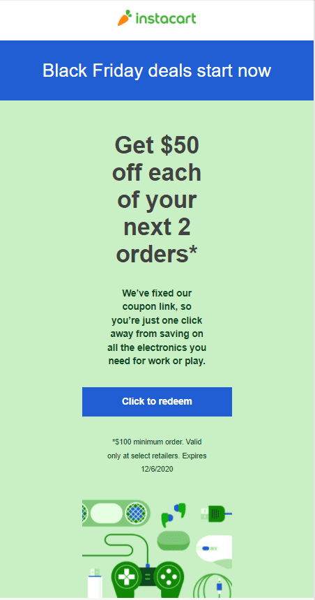 Instacart BF offer