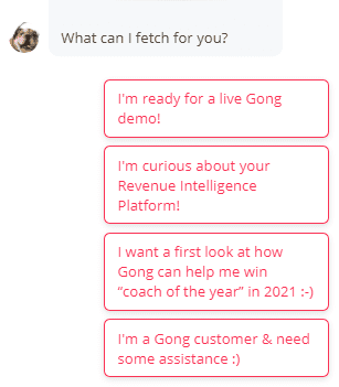 Gong chatbot