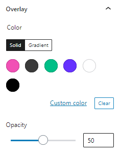 Adjust the color and opacity of the background overlay