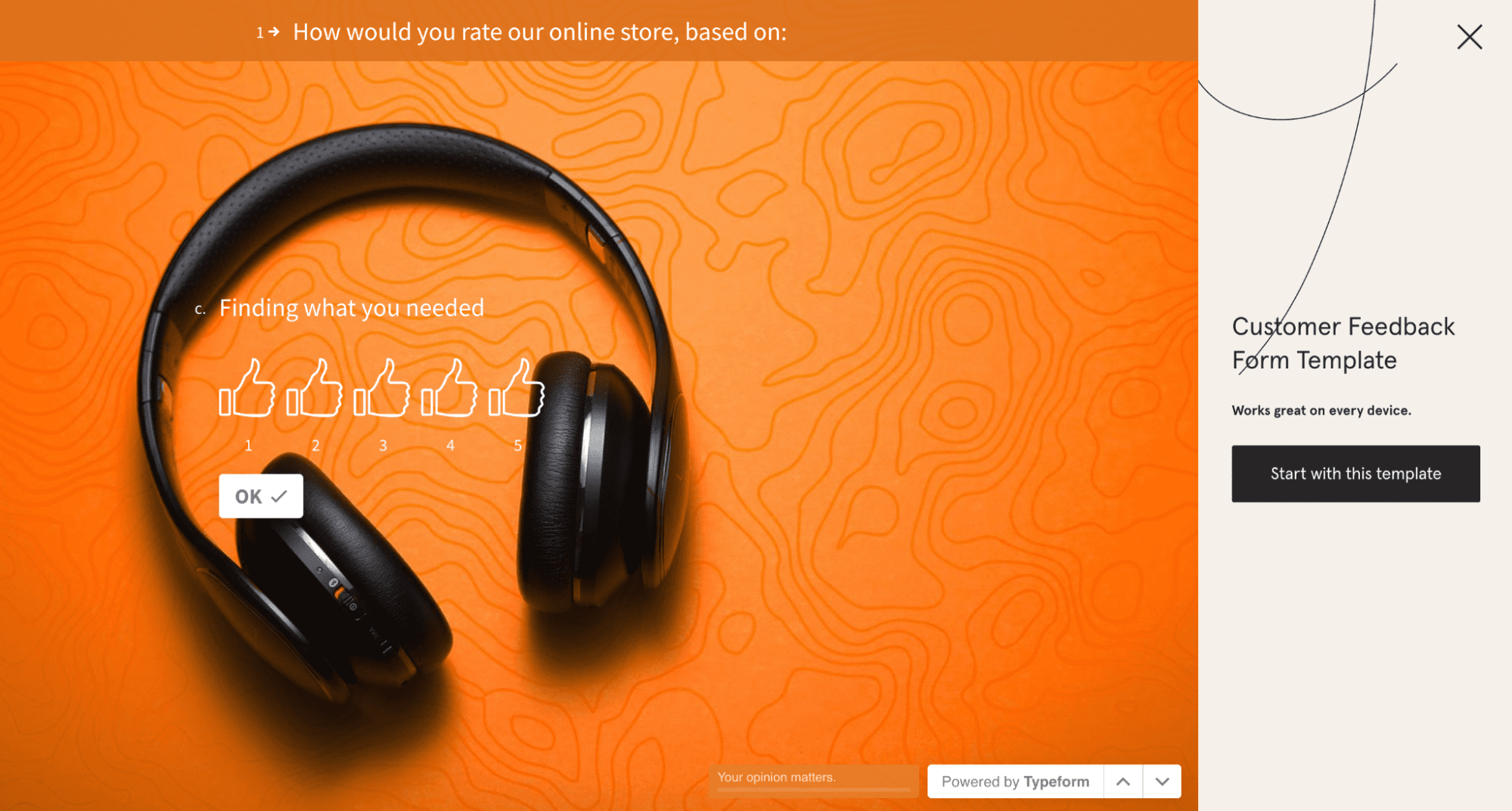 Typeform survey template