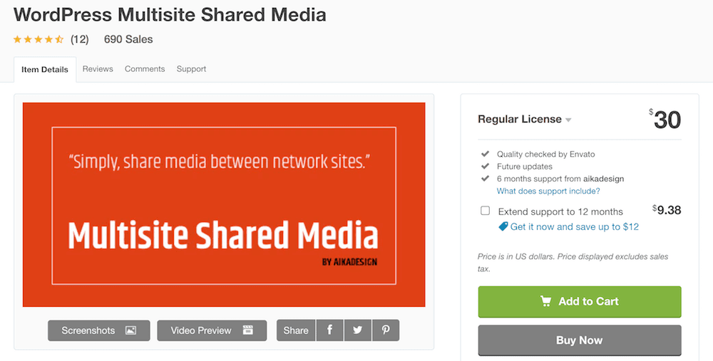 WordPress Multisite Shared Media