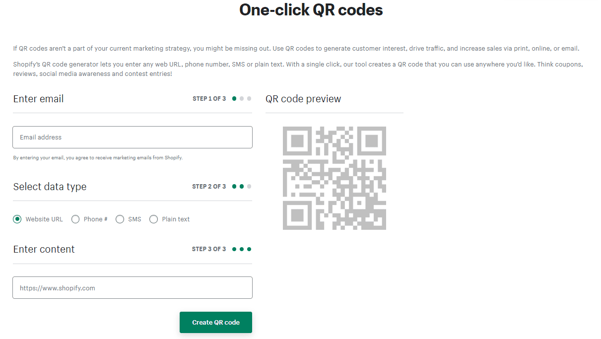QR code generator as a tool for lead generation
