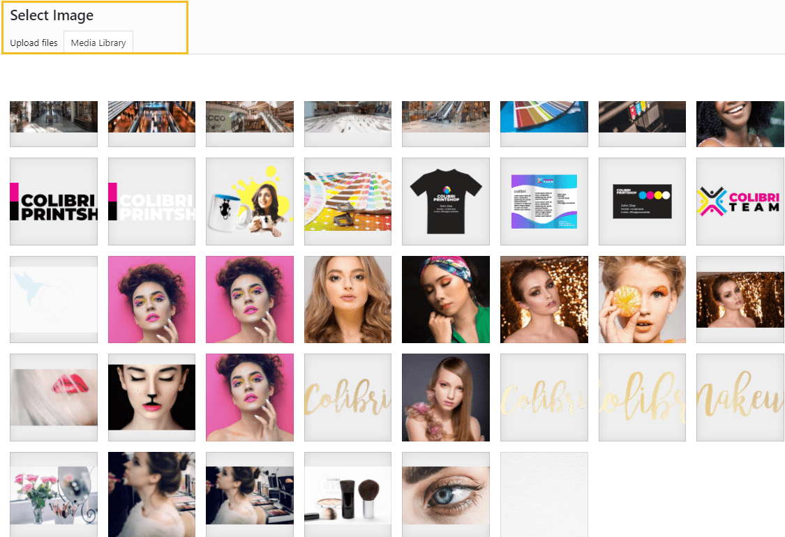 Add an image from the Media Library