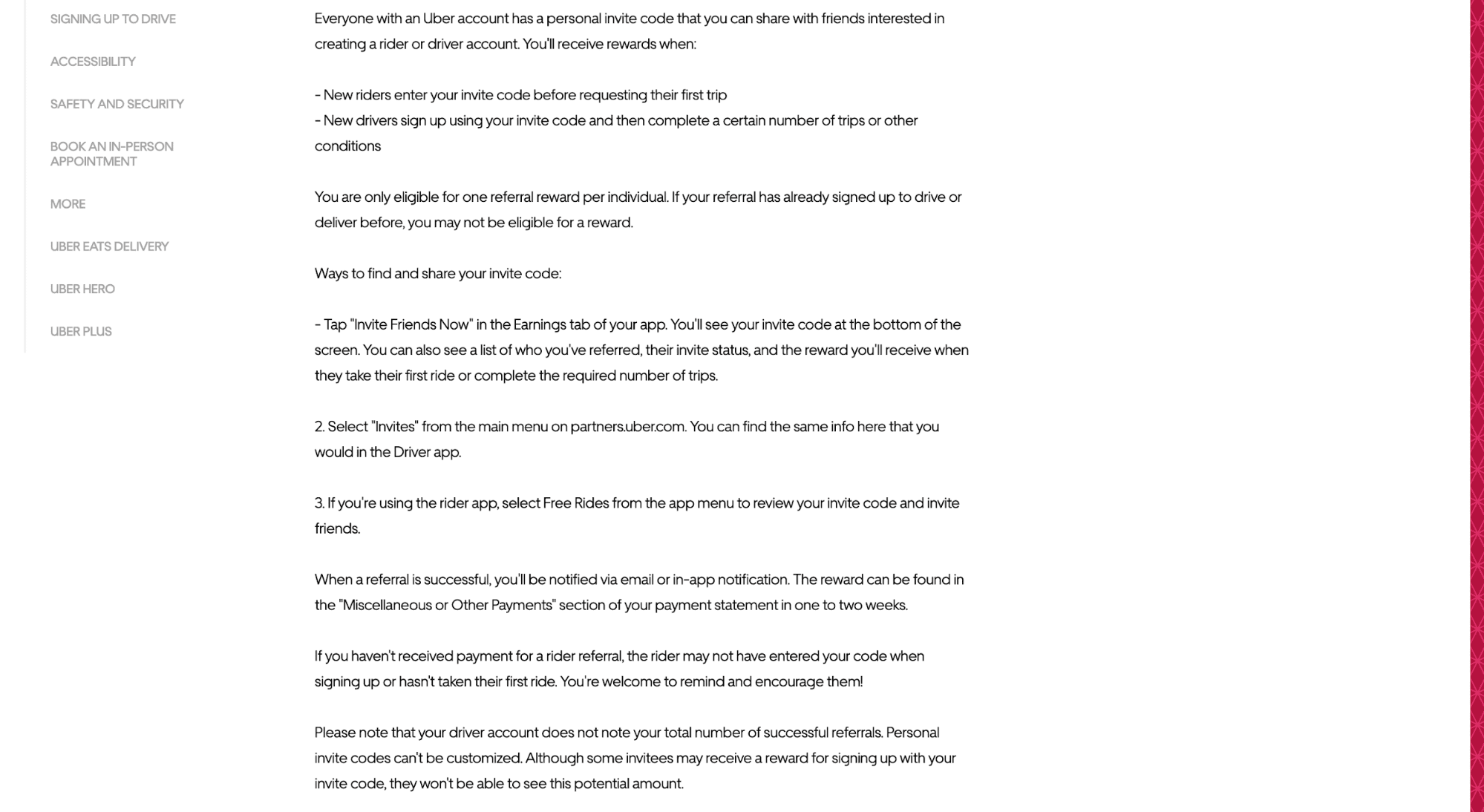 Uber referral program