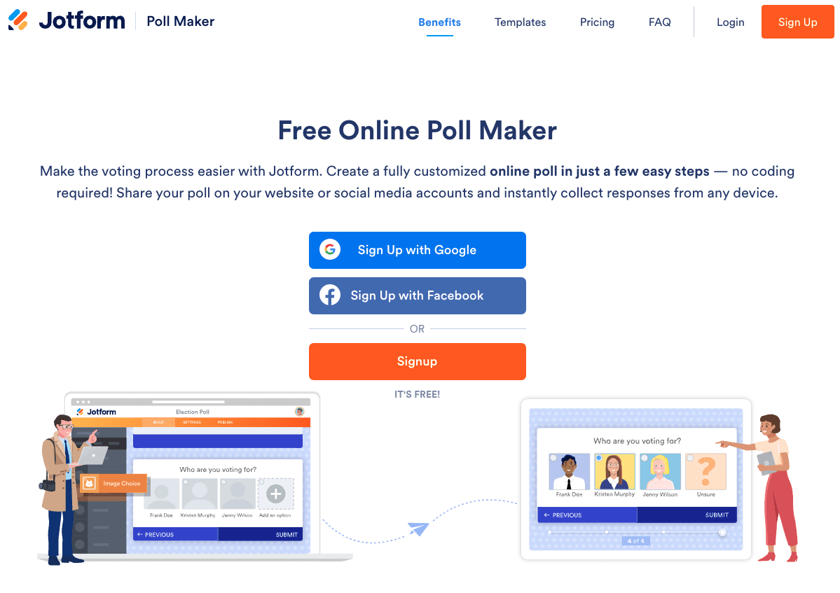 Jotform WordPress polls and forms plugin