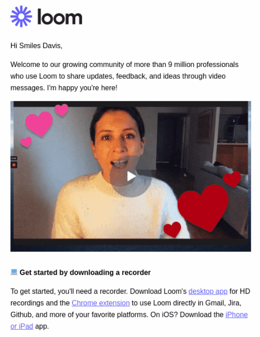 personalized welcome