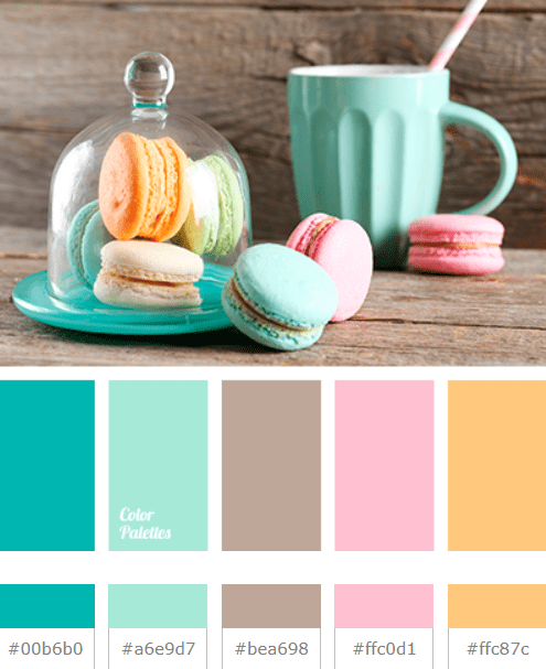 Mint color palette in site