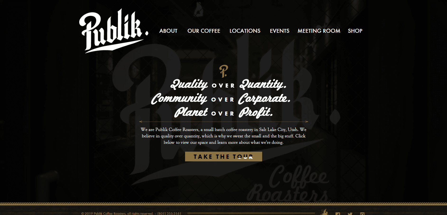 Example of black color palette