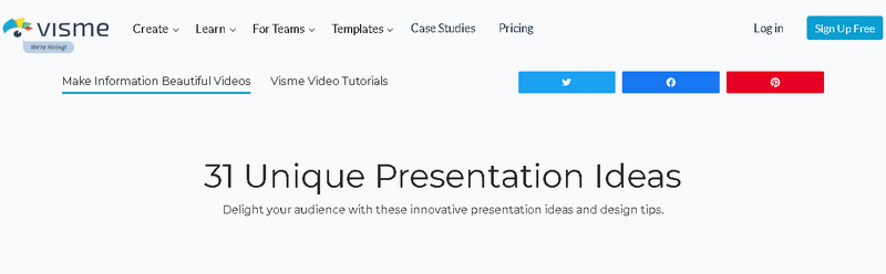 Visme article example