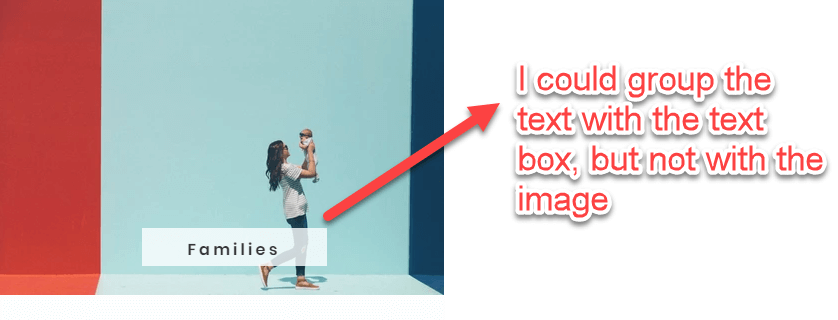 wix issues with grouping content